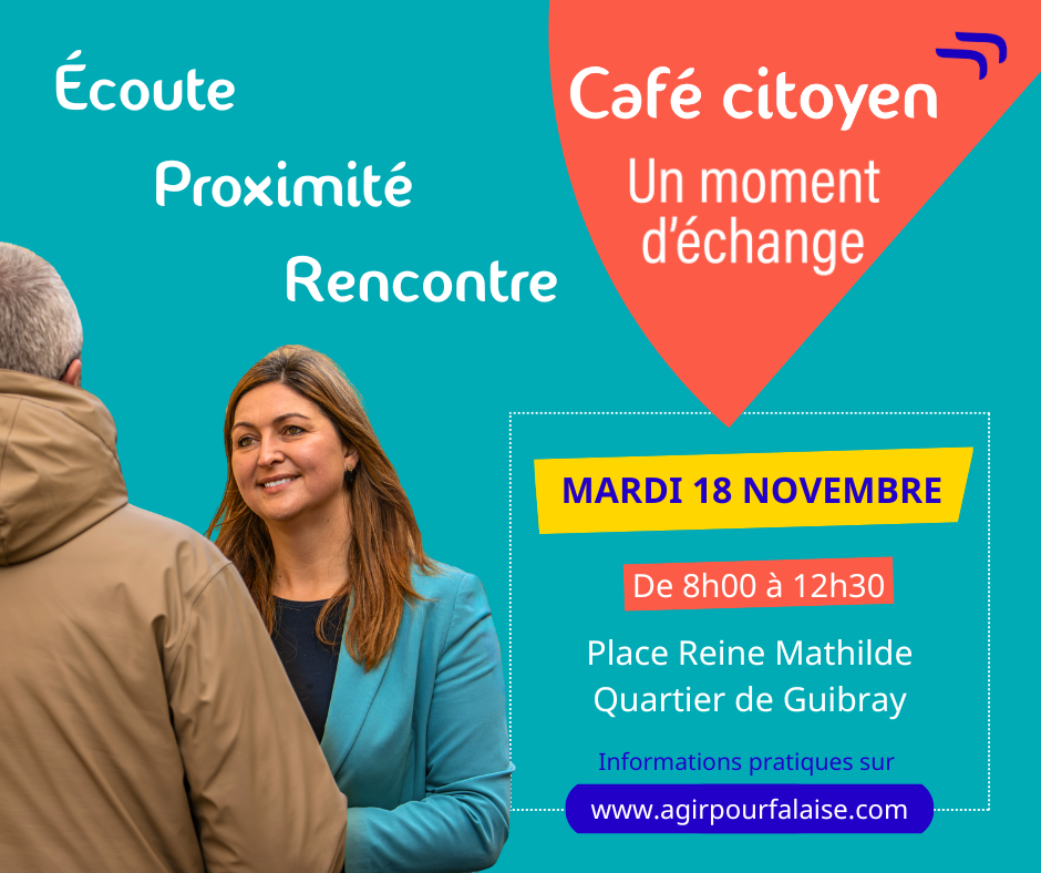 Clara Dewaële : 1er café citoyen pour construire l’avenir de Falaise