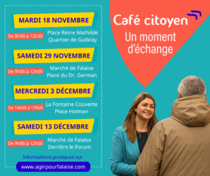 Agir pour Falaise avec Clara Dewaële 4 rencontres café citoyen