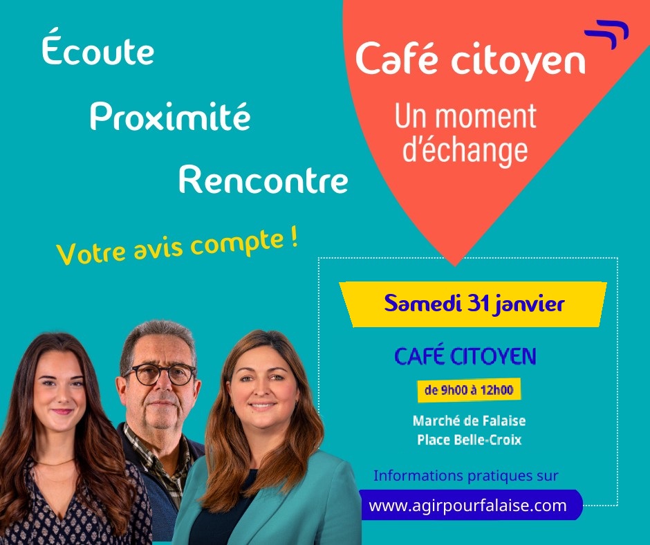 You are currently viewing Votre voix compte pour Falaise ! 10ème café citoyen ce samedi : venez échanger avec Clara Dewaële