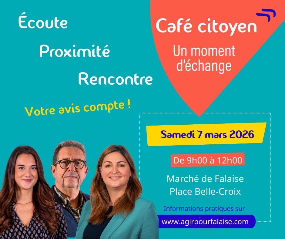 Agir pour Falaise avec Clara Dewaële à votre rencontre 14ème café citoyen