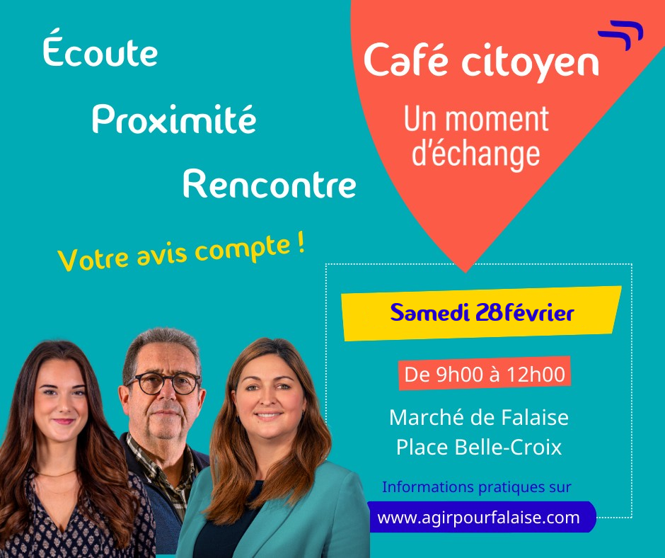 Agir pour Falaise avec Clara Dewaële à votre rencontre 14ème café citoyen